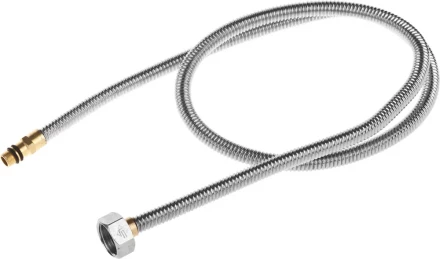 Подводка ЗУБР &quot;ЭКСПЕРТ&quot; сильфонная из нержавеющей стали, для смесителя, укороченная, г/ш (гайка-штуцер), 1/2&quot;, 1,0м 51012-100 купить в Ноябрьске