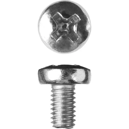 Винт ЗУБР &quot;МАСТЕР&quot; DIN 7985, класс прочности 4.8, оцинкованный, M6x12мм, 5кг 303150-06-012 купить в Ноябрьске