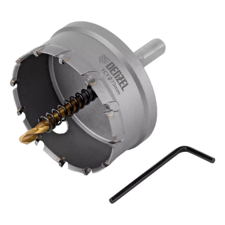 Коронка по металлу твердосплавная, 73 мм Denzel 724021 купить в Ноябрьске