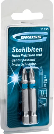 Набор бит РН1х50, сталь S2, 2шт GROSS 11355 купить в Ноябрьске