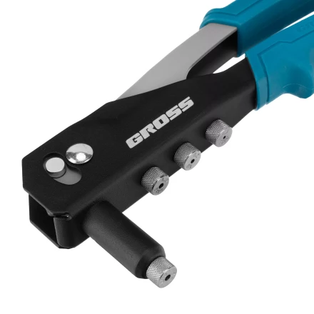 Заклепочник ручной Gross 40415, 260 мм, заклепки 2,4-3,2-4,0-4,8 мм купить в Ноябрьске