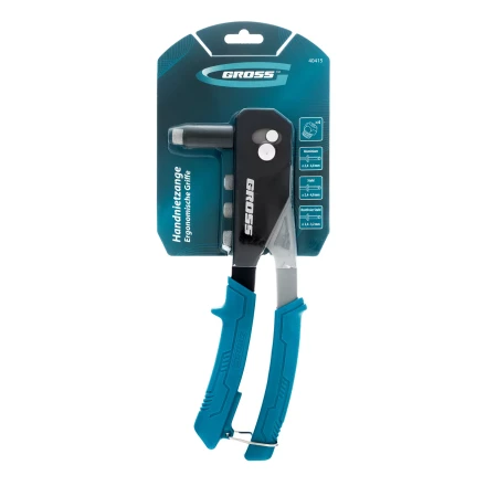 Заклепочник ручной Gross 40415, 260 мм, заклепки 2,4-3,2-4,0-4,8 мм купить в Ноябрьске