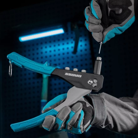 Заклепочник ручной Gross 40415, 260 мм, заклепки 2,4-3,2-4,0-4,8 мм купить в Ноябрьске