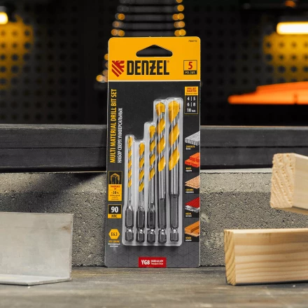 Набор сверл универсальных, Multi cut, 4-10 мм, 5 шт Denzel 706016 купить в Ноябрьске