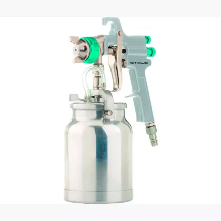 Пневматический краскопульт AS 702 НP профессиональный, всасывающего типа, сопло 1,8 мм и 2,0 мм Stels 57364 купить в Ноябрьске