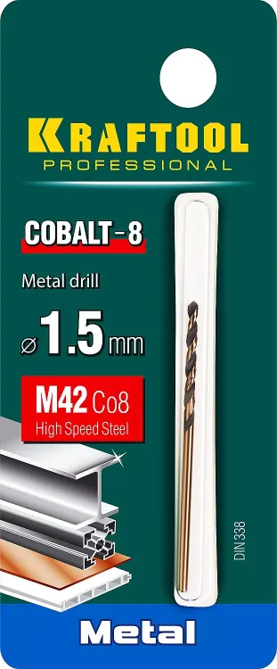 Сверла по металлу HSS-Co Оберон 29656-1.5 купить в Ноябрьске