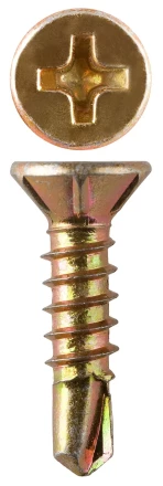 Саморезы ЗУБР &quot;МАСТЕР&quot; со сверлом для оконного профиля, жёлтопассивированные, 3.9x35мм, 350шт 4-300231-39-035 купить в Ноябрьске