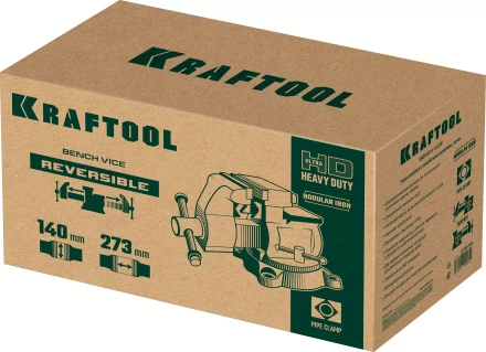 Тиски KRAFTOOL Reversible слесарные 32705-140 купить в Ноябрьске