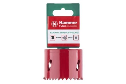 Коронка биметаллическая HAMMER Ф57х38мм 5/8&quot; BiMETALL (224-011) купить в Ноябрьске