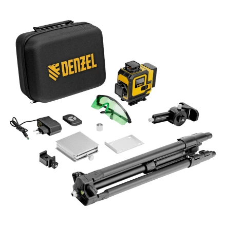 Лазерный уровень мультипризменный DLV 360-4T, 30 м, зеленый луч, Li-Ion 2,4 Aч, штатив// Denzel 350815 купить в Ноябрьске