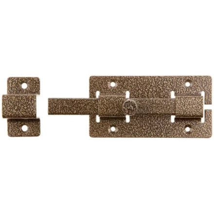 Задвижка накладная&quot;ЗД-06&quot;для дверей усиленная, порошковое покрытие, цвет бронза, квадратный засов 15х145х15мм, 75х115мм 37788-6 купить в Ноябрьске