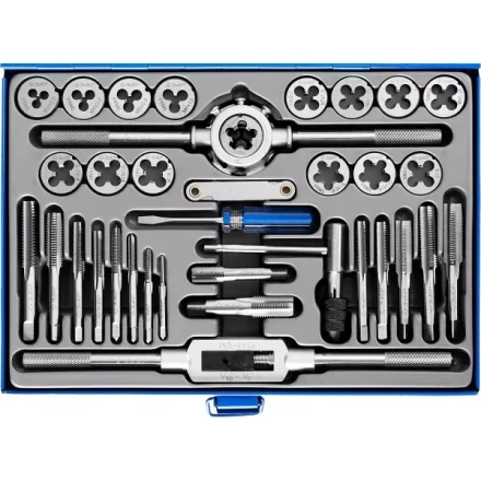 Набор метчиков и плашек ЗУБР &quot;ПРОФЕССИОНАЛ&quot;, сталь Р6М5, 35 предметов 28110-H35 купить в Ноябрьске