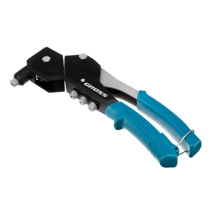 Заклепочник ручной Gross 40418, 290 мм, поворотный, 0-360, заклепки 2,4-3,2-4,0-4,8 мм купить в Ноябрьске