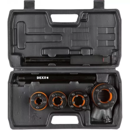 Набор DEXX: Клуппы трубные, с трещоткой 620мм, №4: 1/2&quot;, 3/4&quot;, 1&quot;, 1 1/4&quot; 28280-H4 купить в Ноябрьске