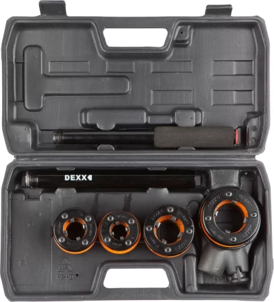 Набор DEXX: Клуппы трубные, с трещоткой 620мм, №4: 1/2&quot;, 3/4&quot;, 1&quot;, 1 1/4&quot; 28280-H4 купить в Ноябрьске