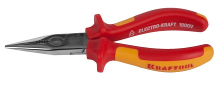 Тонкогубцы &quot;ELECTRO-KRAFT&quot;, Cr-Mo сталь, двухкомпонентная маслобензостойкая рукоятка, хромированное покрытие, 160мм. KRAFTOOL 2202-3-16 2202-3-16_z01 купить в Ноябрьске