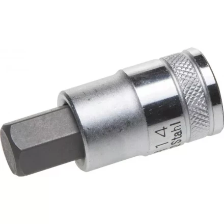 Торцовая бита-головка KRAFTOOL &quot;INDUSTRIE QUALITAT&quot;, материал S2, HEX, сатинированная, 1/2&quot;, H14 27908-14_z01 купить в Ноябрьске