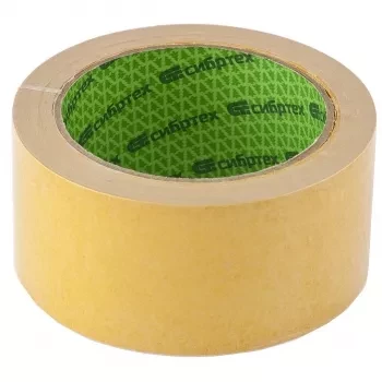 Лента клейкая двусторонняя 50 мм х 5 м на тканевой основе Сибртех 88711 купить в Ноябрьске
