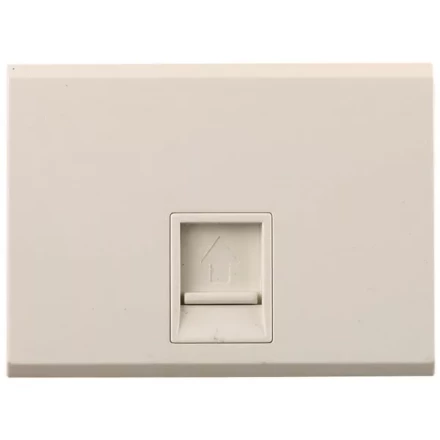 Розетка СВЕТОЗАР "ЭФФЕКТ" компьютерная, одинарная, без вставки и рамки, цвет бежевый SV-54419-B купить в Ноябрьске