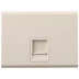 Розетка СВЕТОЗАР "ЭФФЕКТ" компьютерная, одинарная, без вставки и рамки, цвет бежевый SV-54419-B купить в Ноябрьске