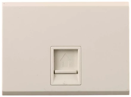 Розетка СВЕТОЗАР "ЭФФЕКТ" компьютерная, одинарная, без вставки и рамки, цвет бежевый SV-54419-B купить в Ноябрьске