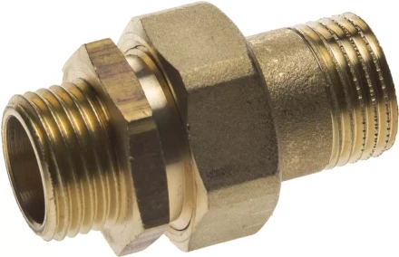 Соединитель GENERAL FITTINGS прямой с накидной гайкой, латунь, ш/ш, 1/2&quot; 51037-S/S-1/2 купить в Ноябрьске