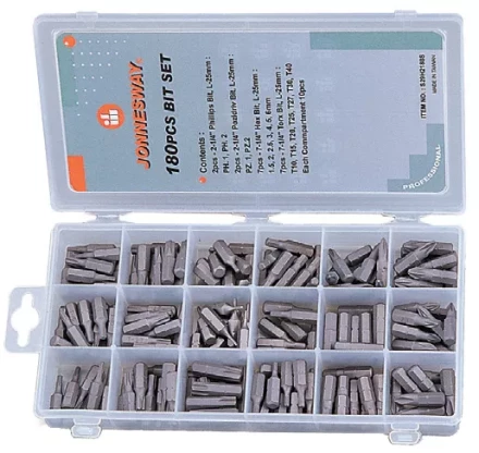 Комплект вставок под 1/4&quot;DR 18 видов по 10 штук S29H2180S Jonnesway 47464 купить в Ноябрьске