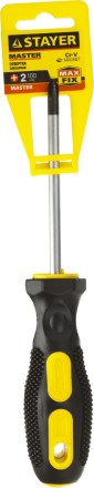 Отвертка STAYER &quot;MASTER&quot;, двухкомпонентная рукоятка, магнитный наконечник, PH2x100мм 2510-2-10_z01 купить в Ноябрьске