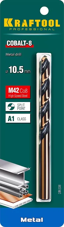 Сверло по металлу HSS-Co 29656-10.5 купить в Ноябрьске