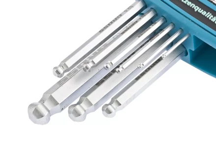 Набор ключей имбусовых HEX 1,5–10 мм S2 9 шт удлиненные с шаром сатинированные Gross 16403 купить в Ноябрьске