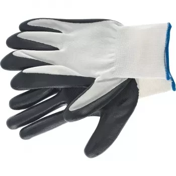 Перчатка с черным нитрильным покрытием, стойкая к маслу и бензину, 15 класс вязки  Сибртех 67861 купить в Ноябрьске