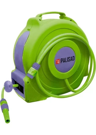 Катушка с поливочным шлангом 20 м, автоматическая, диаметр штуцера 1/2&quot;  PALISAD 67407 купить в Ноябрьске