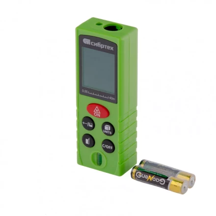 Лазерный дальномер Сибртех PM-40 с пузырьковым уровнем 38010 купить в Ноябрьске