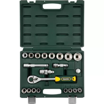 Набор KRAFTOOL &quot;EXPERT QUALITAT&quot;: Торцовые головки, 1/2&quot;, 21 предмет 27882-H22_z02 купить в Ноябрьске