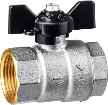 ЗУБР d 1, ручка бабочка, мама-мама, полнопроходной шаровой кран (51323-1) купить в Ноябрьске