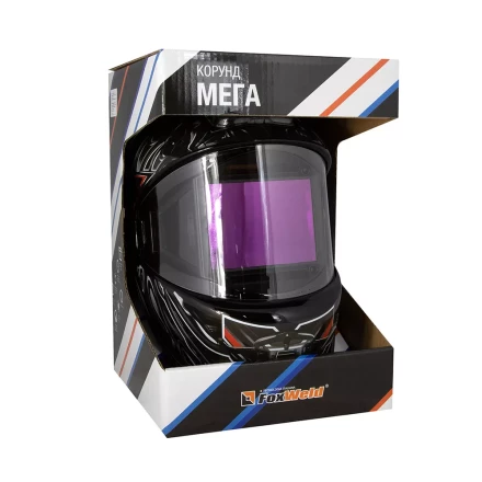 Маска сварщика Корунд МЕГА чёрная ф-р MEGA внеш. регулировка в коробке купить в Ноябрьске