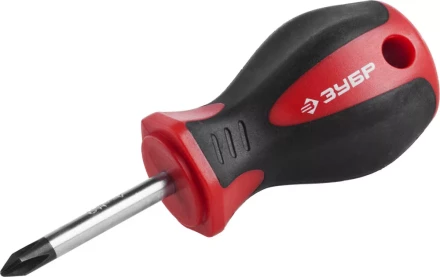 Отвертка ЗУБР &quot;МАСТЕР&quot;, &quot;STUBBY&quot; ( бочка ), Cr-v, эргономичная двухкомпонентная рукоятка, PH1x38мм 25062-38-1_z02 купить в Ноябрьске