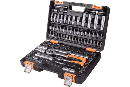 Набор инструментов АВТО, 1/2&quot; , 1/4&quot; , CrV, в кейсе 94 предм Вихрь 73/6/7/7 купить в Ноябрьске