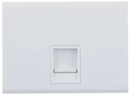 Розетка СВЕТОЗАР &quot;ЭФФЕКТ&quot; компьютерная, одинарная, без вставки и рамки, цвет белый SV-54419-W купить в Ноябрьске