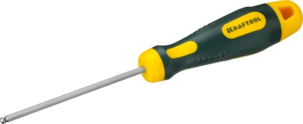 Отвертка KRAFTOOL, Cr-Mo-V сталь, двухкомпонентная противоскользящая рукоятка, HEX, №3x75мм 250075-3-075 купить в Ноябрьске