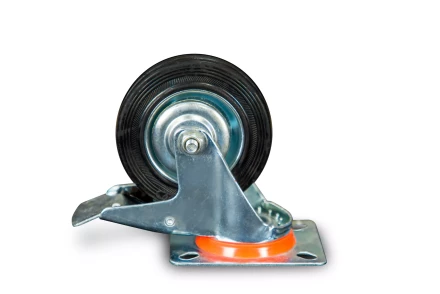Колесо поворотное резина SCb 42 100 мм с тормозом (Y) 1022088 купить в Ноябрьске
