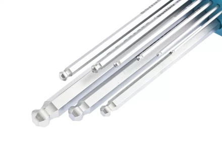 Набор ключей имбусовых HEX 1,5–10 мм S2 9 шт экстра-длинные с шаром сатинированные Gross 16404 купить в Ноябрьске