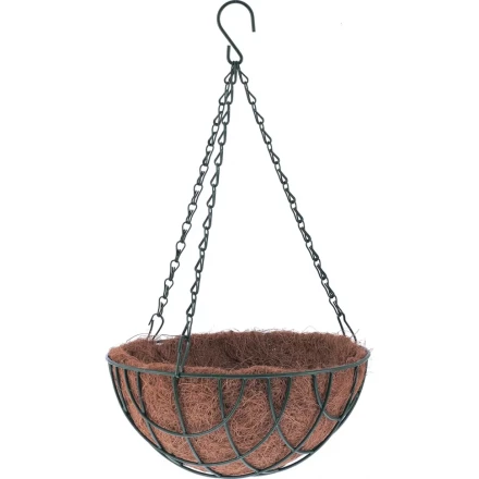 Кашпо подвесное с вкладышем из коковиты полукруглое d30см PALISAD 69017 купить в Ноябрьске