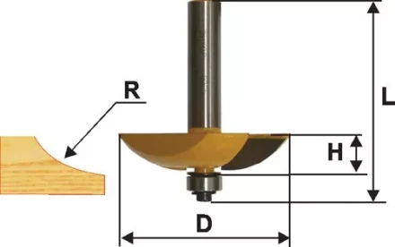Фреза фигирейная горизонтальная Ф51Х13 мм хвостовик 12 мм 46565 купить в Ноябрьске