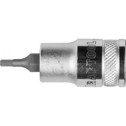 Торцовая бита-головка KRAFTOOL &quot;INDUSTRIE QUALITAT&quot;, материал S2, HEX, сатинированная, 1/2&quot;, H3 27908-03_z01 купить в Ноябрьске