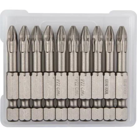 Биты &quot;ЕХPERT&quot; торсионные кованые, обточенные, KRAFTOOL 26123-2-50-10, Cr-Mo сталь, тип хвостовика E 1/4&quot;, PZ2, 50мм, 10шт 26123-2-50-10 купить в Ноябрьске