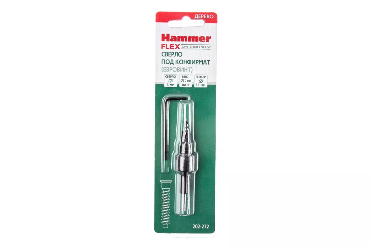 Сверло по дереву HAMMER Ф4х70мм (202-272 DR WD DBL FLUTE ) купить в Ноябрьске