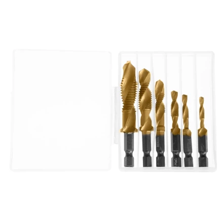 Набор сверл-метчиков, М4-М12, Р6М5 // Denzel 76781 купить в Ноябрьске