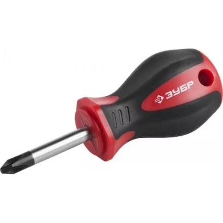 Отвертка ЗУБР "МАСТЕР", "STUBBY" ( бочка ), Cr-v, эргономичная двухкомпонентная рукоятка, PH2x38мм 25062-38-2_z03 купить в Ноябрьске