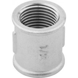 Муфта ЗУБР &quot;ЭКСПЕРТ&quot;, никелированная латунь, 1/2&quot; 51291-1/2